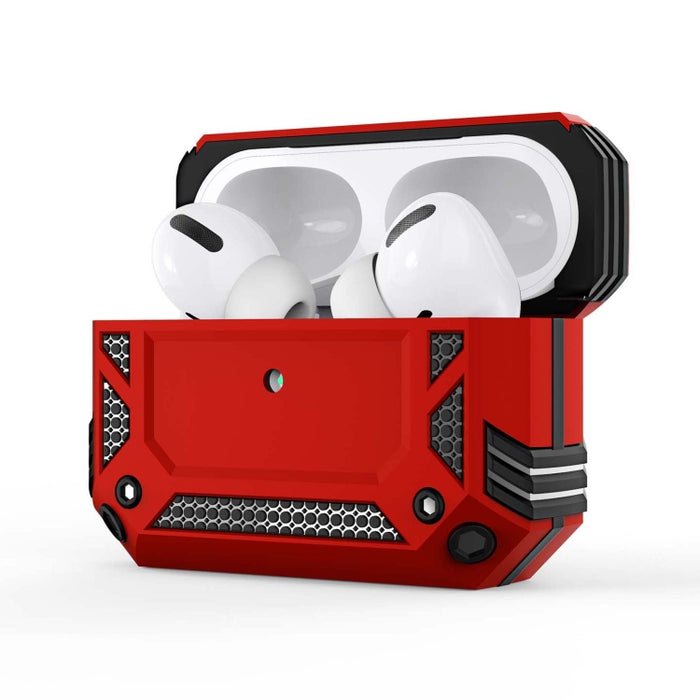 Funda protectora para auriculares Iron Man de cuatro esquinas a prueba de golpes para AirPods Pro