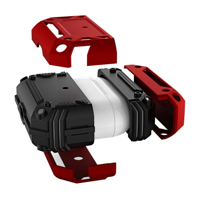 Funda protectora para auriculares Iron Man de cuatro esquinas a prueba de golpes para AirPods Pro