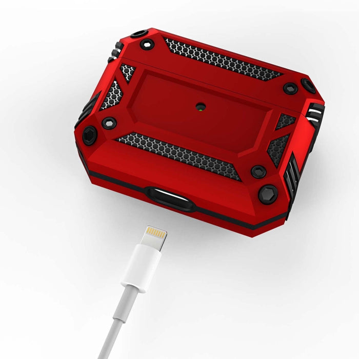 Funda protectora para auriculares Iron Man de cuatro esquinas a prueba de golpes para AirPods Pro