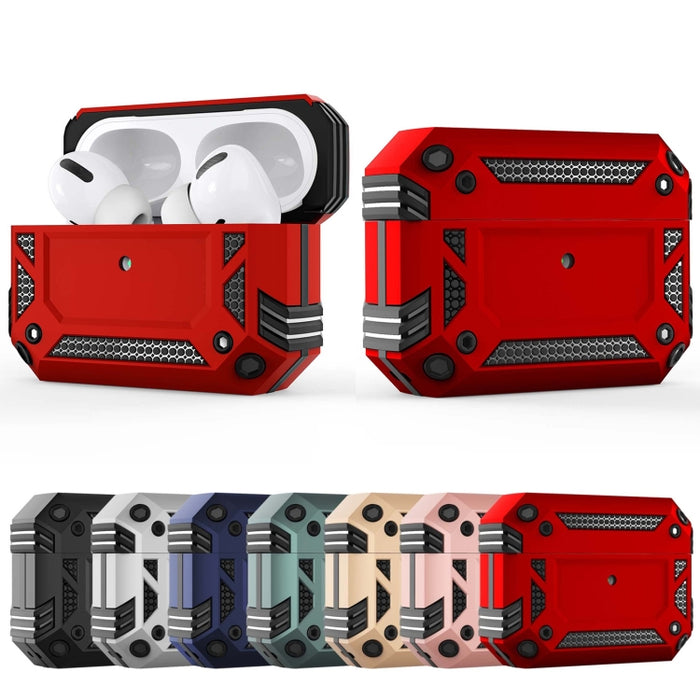 Funda protectora para auriculares Iron Man de cuatro esquinas a prueba de golpes para AirPods Pro
