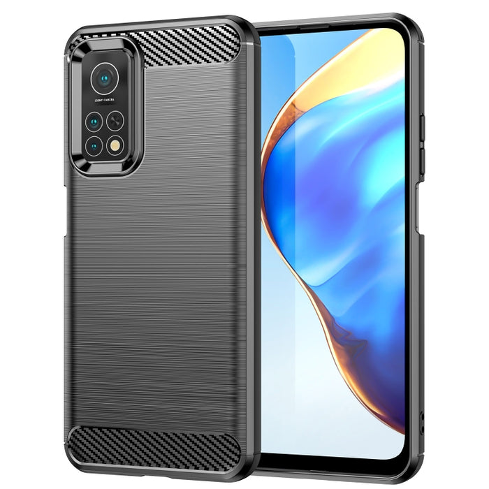 Estuche de TPU de fibra de carbono con textura cepillada, For Xiaomi Mi 10T Pro 5G, For Xiaomi Mi 10 Ultra, For Xiaomi Mi 10T Lite 5G, For Xiaomi Poco C3, For Xiaomi Poco X3 NFC, For Xiaomi Redmi 9A, For Xiaomi Redmi 9C, For Xiaomi Redmi K30 Ultra