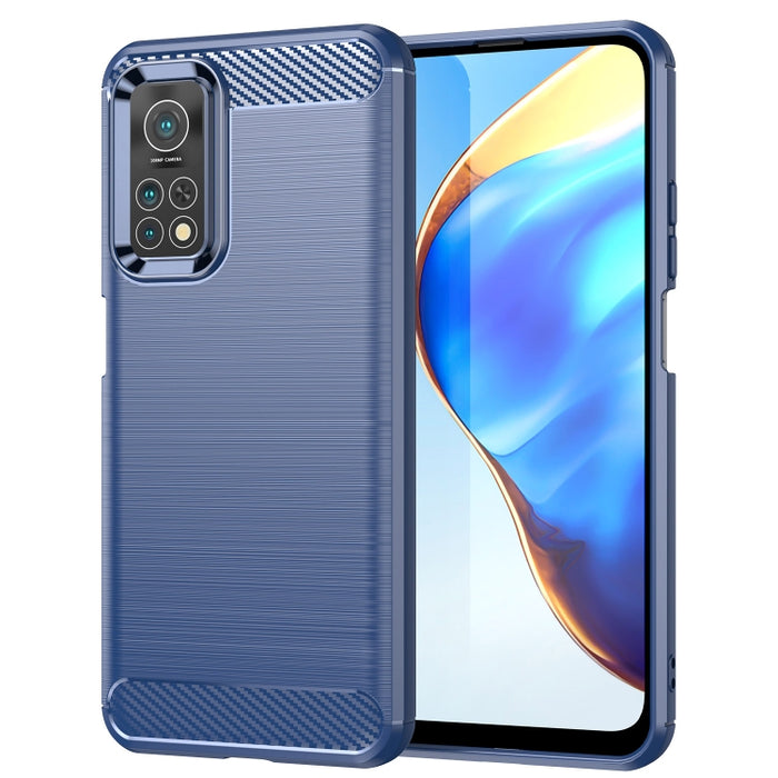 Estuche de TPU de fibra de carbono con textura cepillada, For Xiaomi Mi 10T Pro 5G, For Xiaomi Mi 10 Ultra, For Xiaomi Mi 10T Lite 5G, For Xiaomi Poco C3, For Xiaomi Poco X3 NFC, For Xiaomi Redmi 9A, For Xiaomi Redmi 9C, For Xiaomi Redmi K30 Ultra