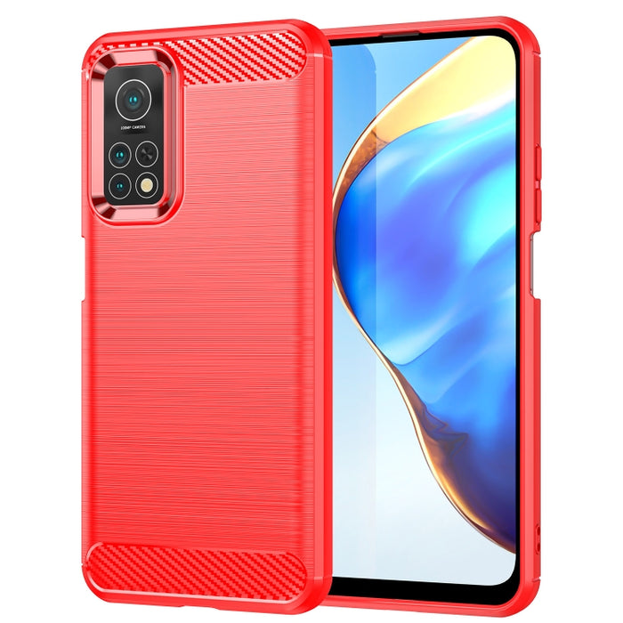 Estuche de TPU de fibra de carbono con textura cepillada, For Xiaomi Mi 10T Pro 5G, For Xiaomi Mi 10 Ultra, For Xiaomi Mi 10T Lite 5G, For Xiaomi Poco C3, For Xiaomi Poco X3 NFC, For Xiaomi Redmi 9A, For Xiaomi Redmi 9C, For Xiaomi Redmi K30 Ultra