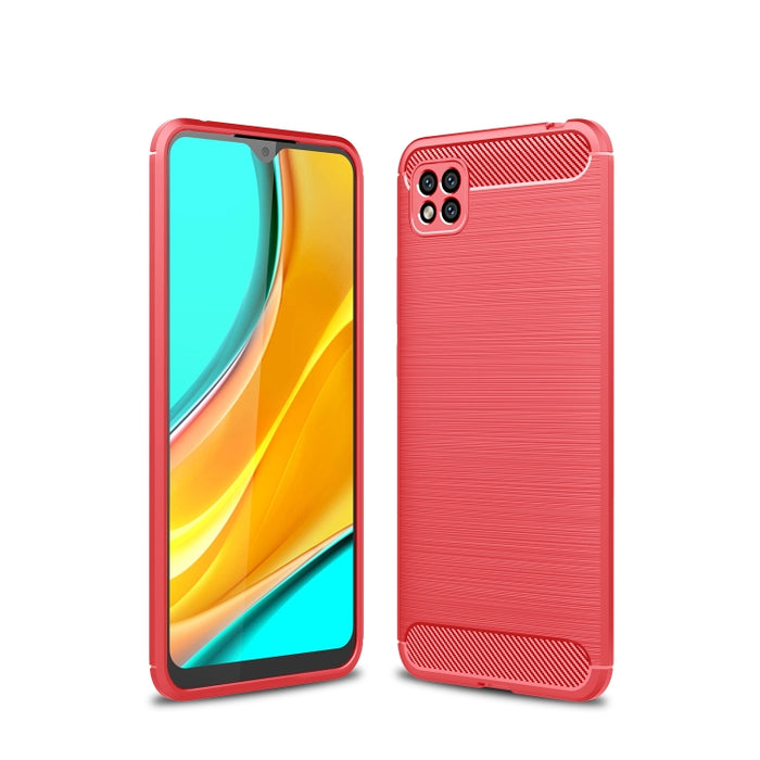 Estuche de TPU de fibra de carbono con textura cepillada, For Xiaomi Mi 10T Pro 5G, For Xiaomi Mi 10 Ultra, For Xiaomi Mi 10T Lite 5G, For Xiaomi Poco C3, For Xiaomi Poco X3 NFC, For Xiaomi Redmi 9A, For Xiaomi Redmi 9C, For Xiaomi Redmi K30 Ultra