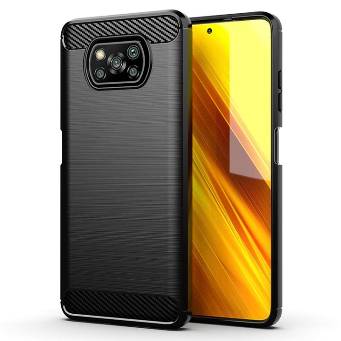 Estuche de TPU de fibra de carbono con textura cepillada, For Xiaomi Mi 10T Pro 5G, For Xiaomi Mi 10 Ultra, For Xiaomi Mi 10T Lite 5G, For Xiaomi Poco C3, For Xiaomi Poco X3 NFC, For Xiaomi Redmi 9A, For Xiaomi Redmi 9C, For Xiaomi Redmi K30 Ultra