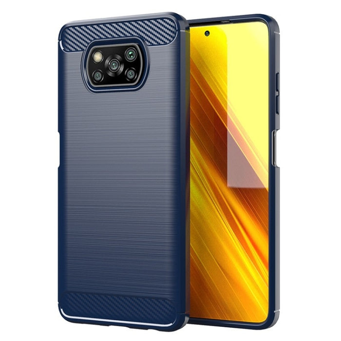 Estuche de TPU de fibra de carbono con textura cepillada, For Xiaomi Mi 10T Pro 5G, For Xiaomi Mi 10 Ultra, For Xiaomi Mi 10T Lite 5G, For Xiaomi Poco C3, For Xiaomi Poco X3 NFC, For Xiaomi Redmi 9A, For Xiaomi Redmi 9C, For Xiaomi Redmi K30 Ultra