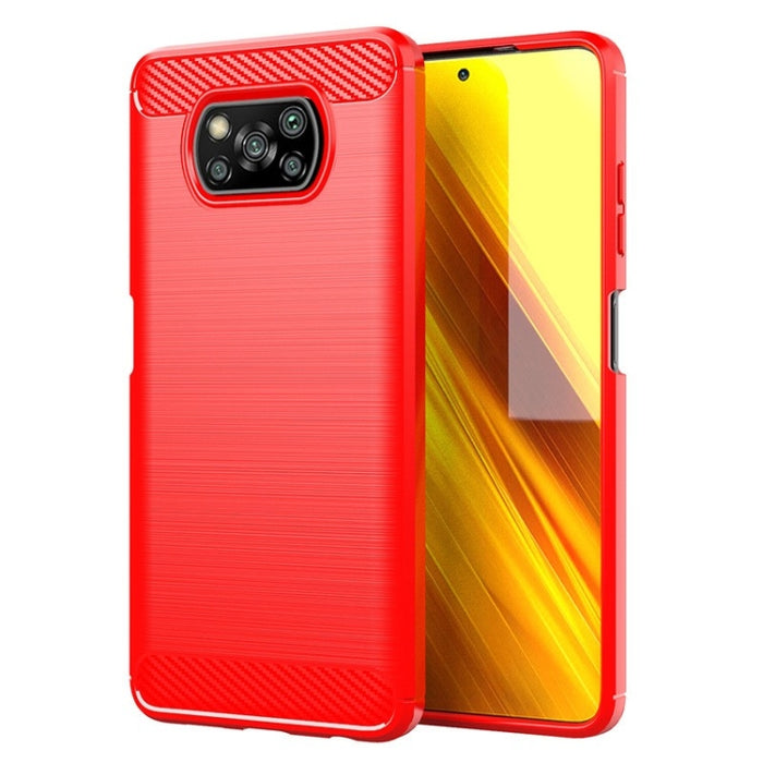 Estuche de TPU de fibra de carbono con textura cepillada, For Xiaomi Mi 10T Pro 5G, For Xiaomi Mi 10 Ultra, For Xiaomi Mi 10T Lite 5G, For Xiaomi Poco C3, For Xiaomi Poco X3 NFC, For Xiaomi Redmi 9A, For Xiaomi Redmi 9C, For Xiaomi Redmi K30 Ultra