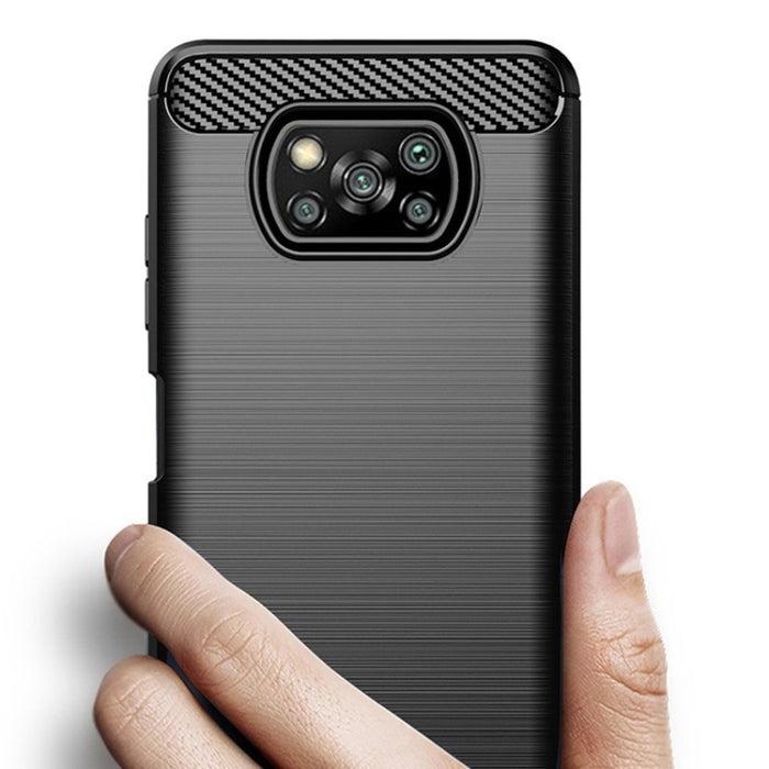 Estuche de TPU de fibra de carbono con textura cepillada, For Xiaomi Mi 10T Pro 5G, For Xiaomi Mi 10 Ultra, For Xiaomi Mi 10T Lite 5G, For Xiaomi Poco C3, For Xiaomi Poco X3 NFC, For Xiaomi Redmi 9A, For Xiaomi Redmi 9C, For Xiaomi Redmi K30 Ultra