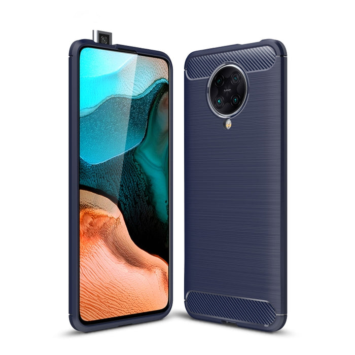 Estuche de TPU de fibra de carbono con textura cepillada, For Xiaomi Mi 10T Pro 5G, For Xiaomi Mi 10 Ultra, For Xiaomi Mi 10T Lite 5G, For Xiaomi Poco C3, For Xiaomi Poco X3 NFC, For Xiaomi Redmi 9A, For Xiaomi Redmi 9C, For Xiaomi Redmi K30 Ultra