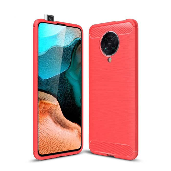 Estuche de TPU de fibra de carbono con textura cepillada, For Xiaomi Mi 10T Pro 5G, For Xiaomi Mi 10 Ultra, For Xiaomi Mi 10T Lite 5G, For Xiaomi Poco C3, For Xiaomi Poco X3 NFC, For Xiaomi Redmi 9A, For Xiaomi Redmi 9C, For Xiaomi Redmi K30 Ultra