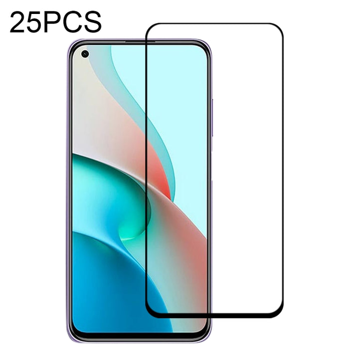 Película de vidrio templado de pantalla completa con pegamento completo de 25 piezas, For LG K92 5G, For OPPO A53 5G / A11s, For Samsung Galaxy A02s, For Samsung Galaxy A12 / A12 Nacho / A13 5G, For vivo X50e 5G, For Xiaomi Redmi Note 9 4G             ...
