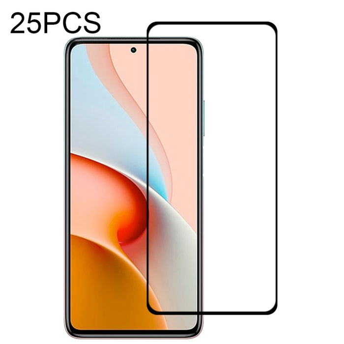 Película de vidrio templado de pantalla completa con pegamento completo de 25 piezas, For LG K92 5G, For OPPO A53 5G / A11s, For Samsung Galaxy A02s, For Samsung Galaxy A12 / A12 Nacho / A13 5G, For vivo X50e 5G, For Xiaomi Redmi Note 9 4G             ...