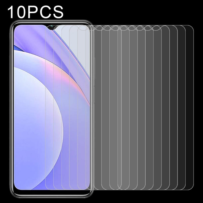 10 PCS 0.26mm 9H 2.5D Película de vidrio templado, For Samsung Galaxy A02s, For Samsung Galaxy A12 / A13 5G, For Xiaomi Redmi Note 9 4G, For Xiaomi Redmi Note 9 5G, For Xiaomi Redmi Note 9 Pro 5G, For OPPO A53 5G