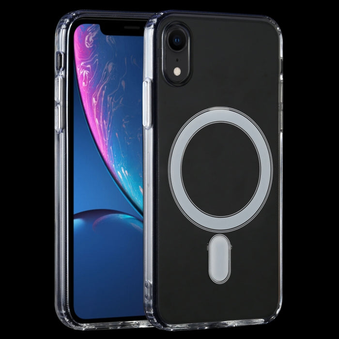 Estuche Magsafe Anillo magnético simple Todo incluido Cristal transparente Acrílico PC + TPU Estuche a prueba de golpes, For iPhone X / XS, For iPhone XR, For iPhone XS Max
