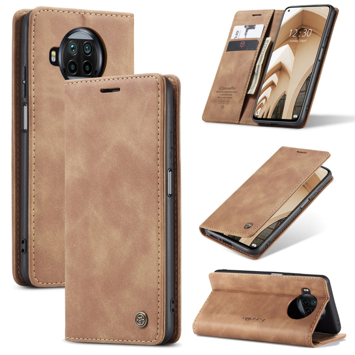 CaseMe-013 Estuche de cuero con tapa horizontal esmerilado retro multifuncional con ranura para tarjeta y soporte y billetera, For OnePlus 8T, For Samsung Galaxy A21s, For Samsung Galaxy A42 5G, For Huawei P Smart 2021, For Xiaomi Mi 10T Lite 5G       ...