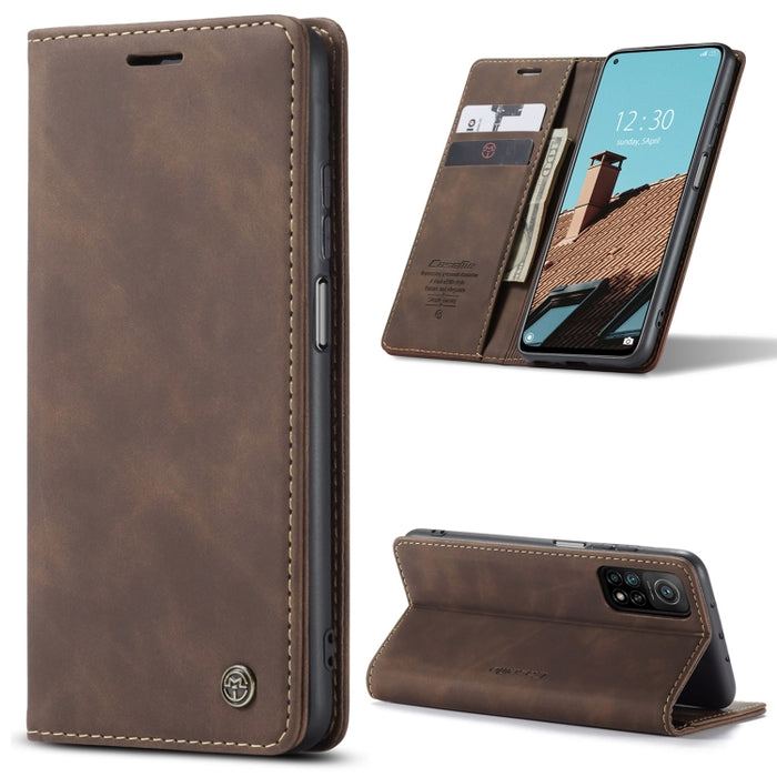 CaseMe-013 Estuche de cuero con tapa horizontal esmerilado retro multifuncional con ranura para tarjeta y soporte y billetera, For OnePlus 8T, For Samsung Galaxy A21s, For Samsung Galaxy A42 5G, For Huawei P Smart 2021, For Xiaomi Mi 10T Lite 5G       ...