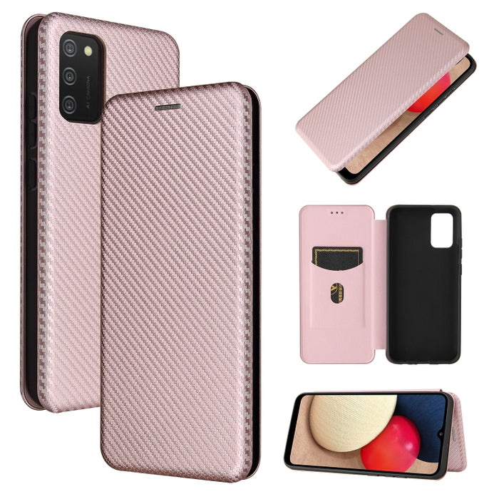 Textura de fibra de carbono Flip horizontal magnético TPU + PC + Funda de cuero PU con ranura para tarjeta, For Xiaomi Poco M3, For Samsung Galaxy A02s, For Xiaomi Redmi Note 9 5G, For Xiaomi Redmi Note 9 4G