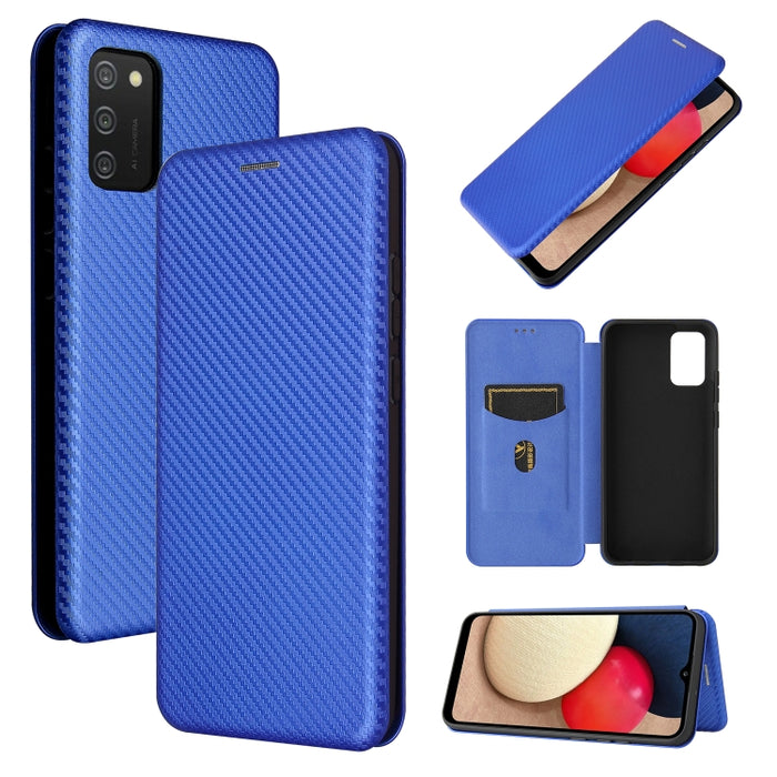 Textura de fibra de carbono Flip horizontal magnético TPU + PC + Funda de cuero PU con ranura para tarjeta, For Xiaomi Poco M3, For Samsung Galaxy A02s, For Xiaomi Redmi Note 9 5G, For Xiaomi Redmi Note 9 4G