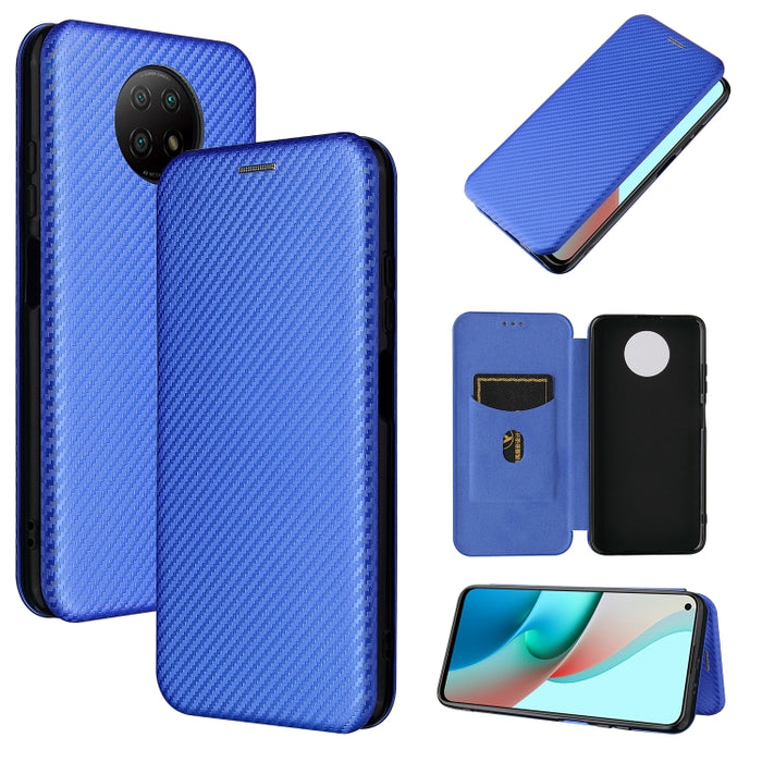 Textura de fibra de carbono Flip horizontal magnético TPU + PC + Funda de cuero PU con ranura para tarjeta, For Xiaomi Poco M3, For Samsung Galaxy A02s, For Xiaomi Redmi Note 9 5G, For Xiaomi Redmi Note 9 4G