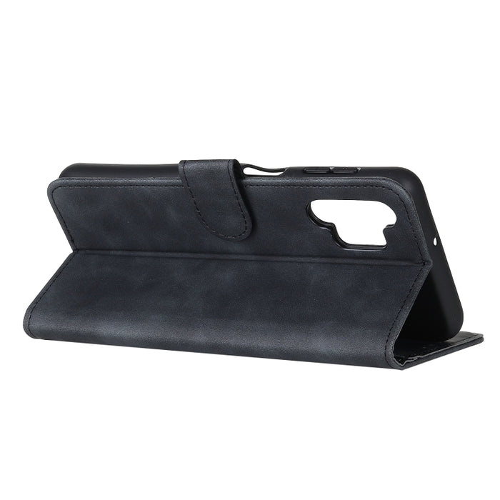 KHAZNEH Retro Texture PU + TPU Estuche de cuero con tapa horizontal con soporte y ranuras para tarjetas y billetera, For Samsung Galaxy A32 5G, For Xiaomi Poco M3