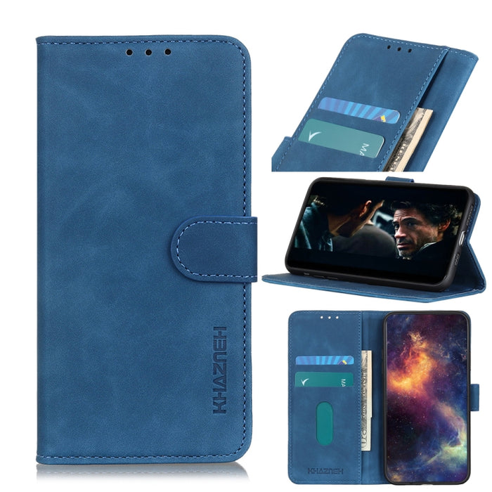 KHAZNEH Retro Texture PU + TPU Estuche de cuero con tapa horizontal con soporte y ranuras para tarjetas y billetera, For Samsung Galaxy A32 5G, For Xiaomi Poco M3