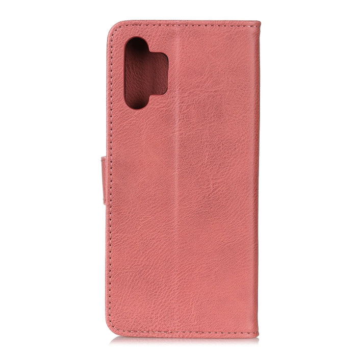 KHAZNEH Estuche de cuero con tapa horizontal con textura de cuero de vaca con soporte y ranuras para tarjetas y billetera, For Samsung Galaxy A32 5G, For Xiaomi Poco M3