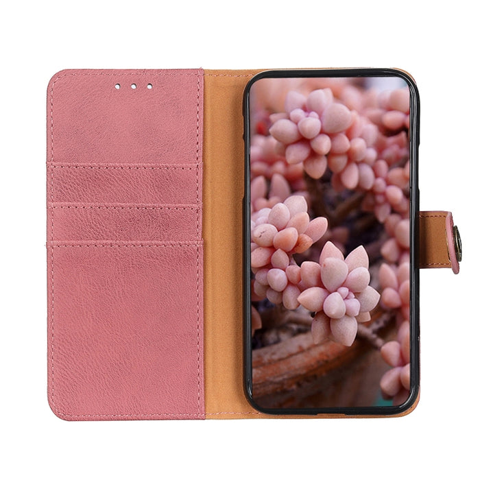 KHAZNEH Estuche de cuero con tapa horizontal con textura de cuero de vaca con soporte y ranuras para tarjetas y billetera, For Samsung Galaxy A32 5G, For Xiaomi Poco M3