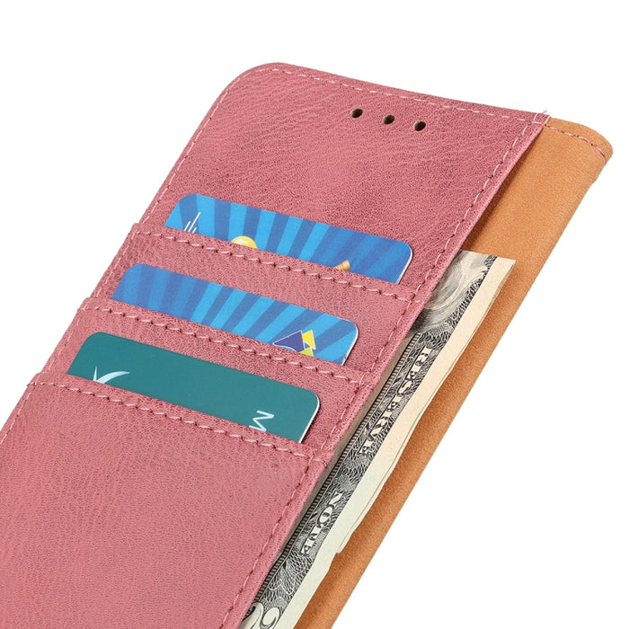 KHAZNEH Estuche de cuero con tapa horizontal con textura de cuero de vaca con soporte y ranuras para tarjetas y billetera, For Samsung Galaxy A32 5G, For Xiaomi Poco M3