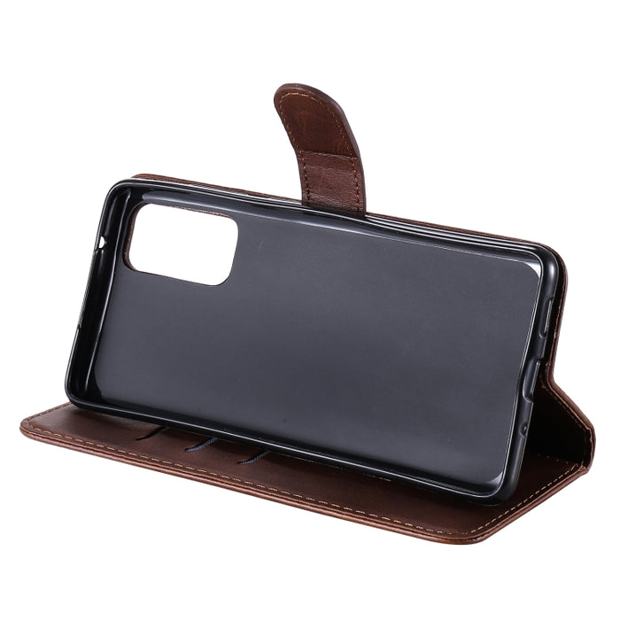 Funda de cuero con tapa horizontal y cremallera con textura de becerro a la moda con soporte y ranuras para tarjetas y función de billetera, For Samsung Galaxy S20 FE, For Xiaomi Poco X3 NFC