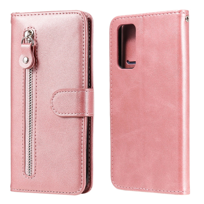 Funda de cuero con tapa horizontal y cremallera con textura de becerro a la moda con soporte y ranuras para tarjetas y función de billetera, For Samsung Galaxy S20 FE, For Xiaomi Poco X3 NFC