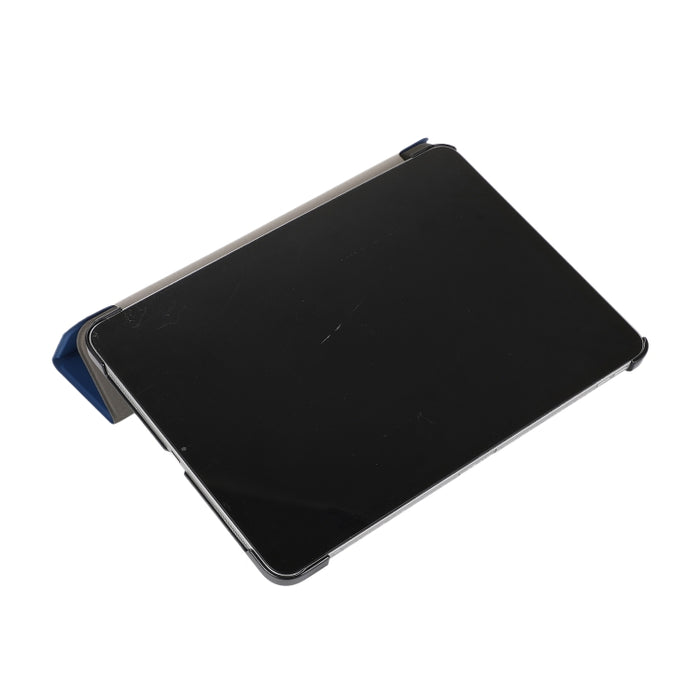Estuche de cuero TPU + PU con tapa horizontal y textura de piel de 3 pliegues con soporte