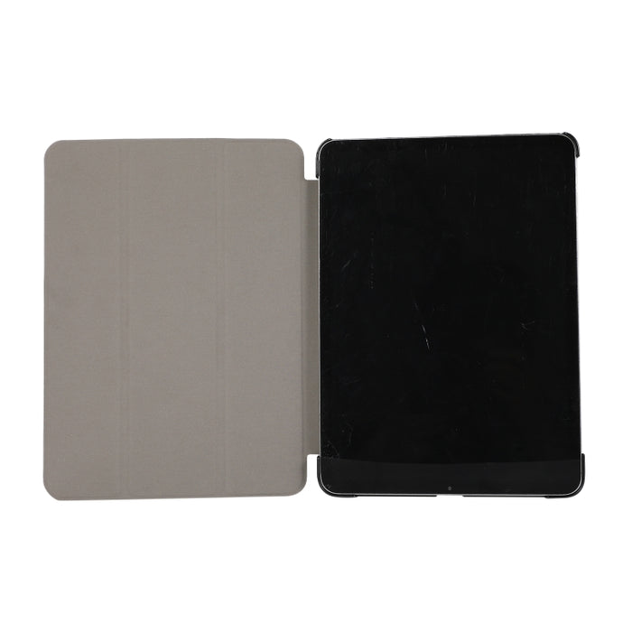 Estuche de cuero TPU + PU con tapa horizontal y textura de piel de 3 pliegues con soporte