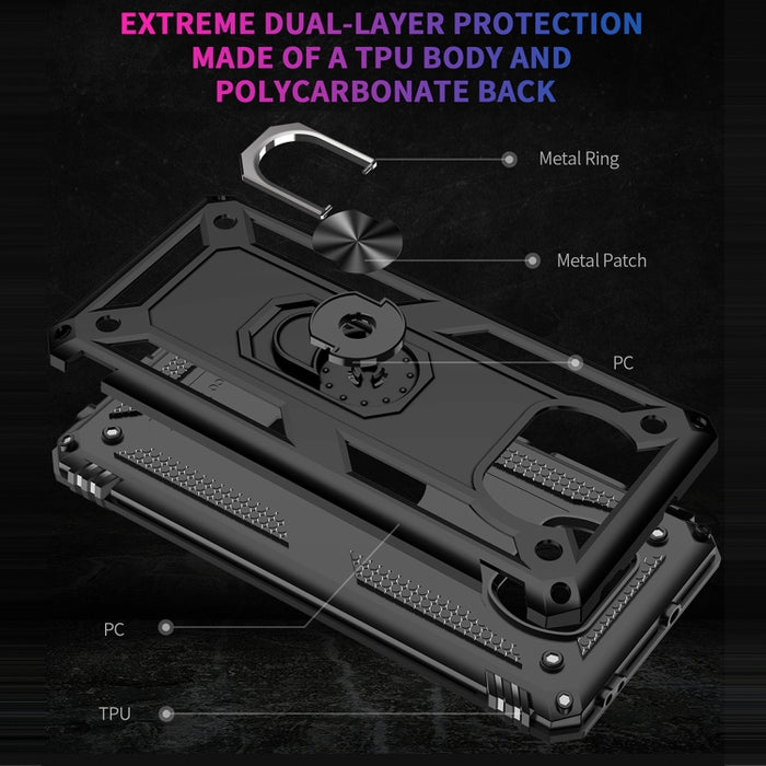 Funda protectora de TPU + PC a prueba de golpes con soporte giratorio de 360 grados, For Xiaomi Poco X3 NFC