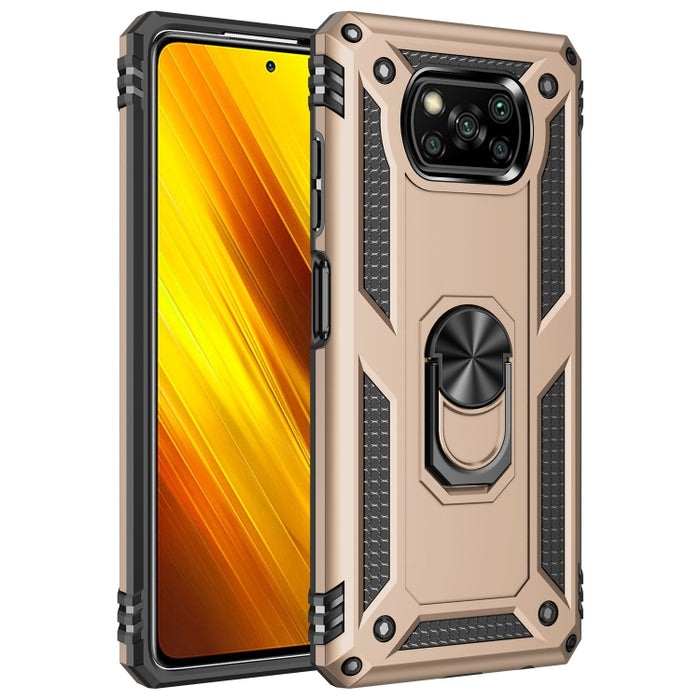 Funda protectora de TPU + PC a prueba de golpes con soporte giratorio de 360 grados, For Xiaomi Poco X3 NFC