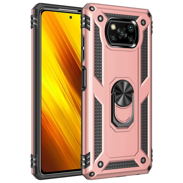 Funda protectora de TPU + PC a prueba de golpes con soporte giratorio de 360 grados, For Xiaomi Poco X3 NFC
