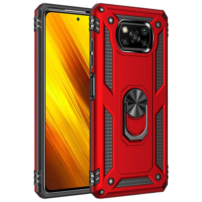 Funda protectora de TPU + PC a prueba de golpes con soporte giratorio de 360 grados, For Xiaomi Poco X3 NFC