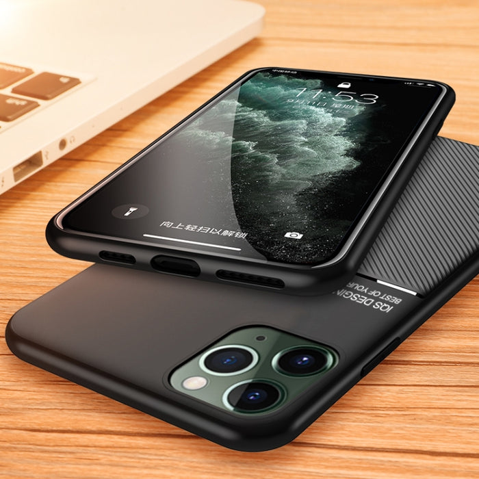 Classic Tilt Strip Grain Magnético a prueba de golpes PC + TPU Case, For iPhone 11, For iPhone 11 Pro, For iPhone 11 Pro Max, For iPhone 12 mini, For iPhone 12 / 12 Pro, For iPhone 12 Pro Max