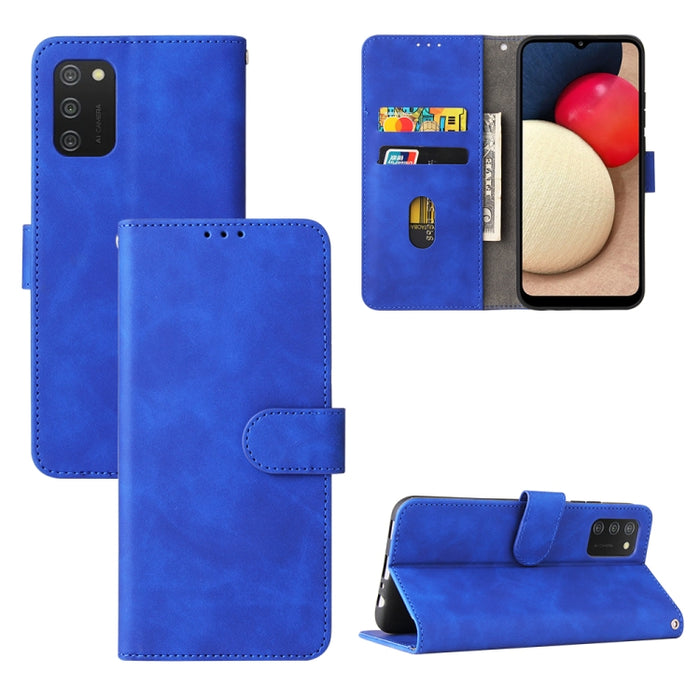 Funda de piel sintética con textura de piel de becerro con tapa horizontal y hebilla magnética con soporte, ranuras para tarjetas y cartera, For Samsung Galaxy A02s, For Xiaomi Poco M3