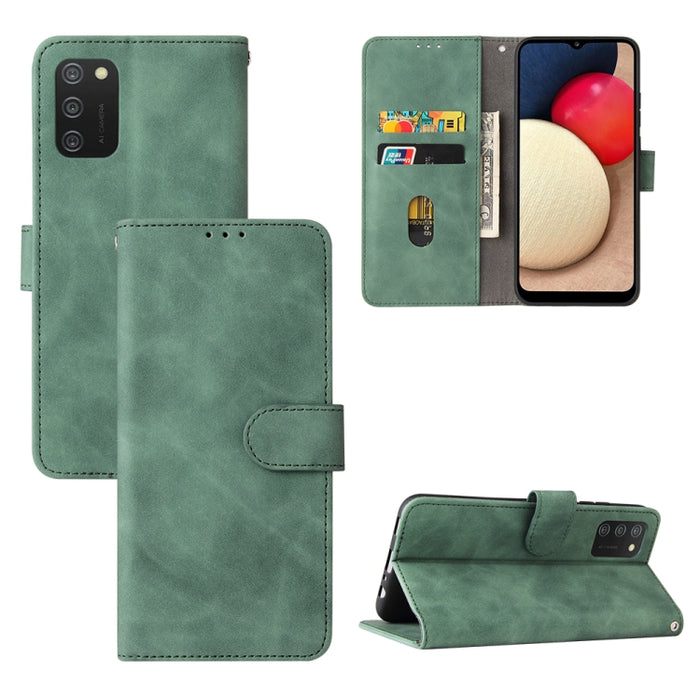 Funda de piel sintética con textura de piel de becerro con tapa horizontal y hebilla magnética con soporte, ranuras para tarjetas y cartera, For Samsung Galaxy A02s, For Xiaomi Poco M3
