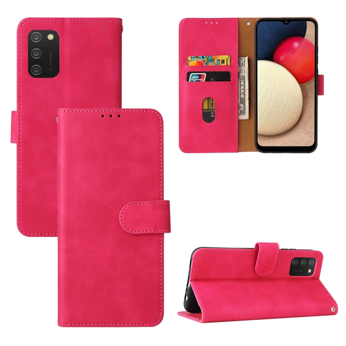 Funda de piel sintética con textura de piel de becerro con tapa horizontal y hebilla magnética con soporte, ranuras para tarjetas y cartera, For Samsung Galaxy A02s, For Xiaomi Poco M3