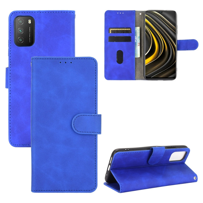 Funda de piel sintética con textura de piel de becerro con tapa horizontal y hebilla magnética con soporte, ranuras para tarjetas y cartera, For Samsung Galaxy A02s, For Xiaomi Poco M3