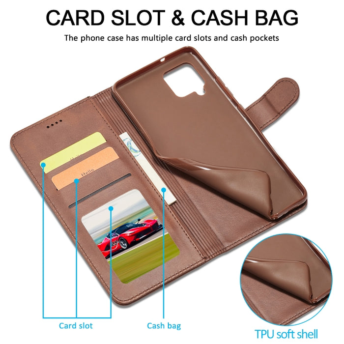 LC.IMEEKE Estuche de cuero con tapa horizontal con textura de becerro con soporte y ranuras para tarjetas y billetera, For Samsung Galaxy A42 5G, For Samsung Galaxy S21 5G, For Samsung Galaxy S21+ 5G, For Samsung Galaxy S21 Ultra 5G                    ...