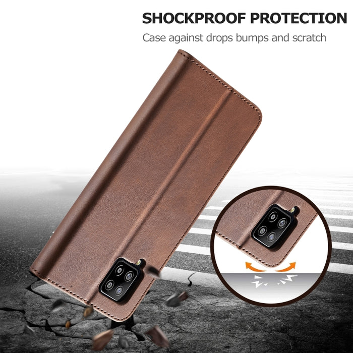 LC.IMEEKE Estuche de cuero con tapa horizontal con textura de becerro con soporte y ranuras para tarjetas y billetera, For Samsung Galaxy A42 5G, For Samsung Galaxy S21 5G, For Samsung Galaxy S21+ 5G, For Samsung Galaxy S21 Ultra 5G                    ...