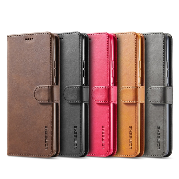 LC.IMEEKE Estuche de cuero con tapa horizontal con textura de becerro con soporte y ranuras para tarjetas y billetera, For Samsung Galaxy A42 5G, For Samsung Galaxy S21 5G, For Samsung Galaxy S21+ 5G, For Samsung Galaxy S21 Ultra 5G                    ...