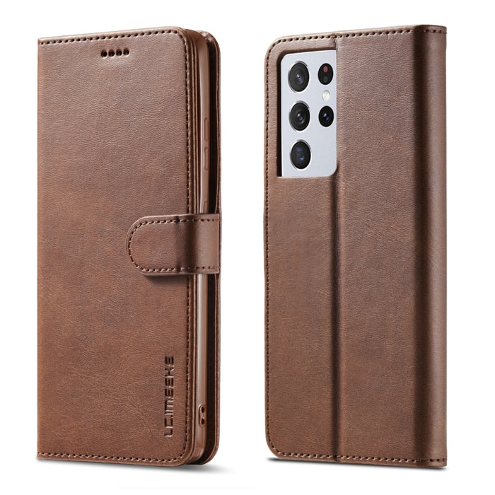 LC.IMEEKE Estuche de cuero con tapa horizontal con textura de becerro con soporte y ranuras para tarjetas y billetera, For Samsung Galaxy A42 5G, For Samsung Galaxy S21 5G, For Samsung Galaxy S21+ 5G, For Samsung Galaxy S21 Ultra 5G                    ...