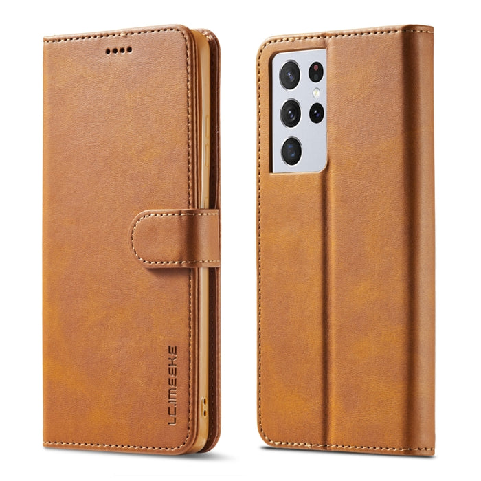 LC.IMEEKE Estuche de cuero con tapa horizontal con textura de becerro con soporte y ranuras para tarjetas y billetera, For Samsung Galaxy A42 5G, For Samsung Galaxy S21 5G, For Samsung Galaxy S21+ 5G, For Samsung Galaxy S21 Ultra 5G                    ...