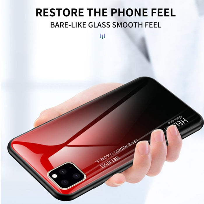 Estuche de vidrio de color degradado, For iPhone 11 Pro, For iPhone 11 Pro Max, For iPhone 11