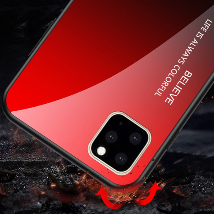 Estuche de vidrio de color degradado, For iPhone 11 Pro, For iPhone 11 Pro Max, For iPhone 11