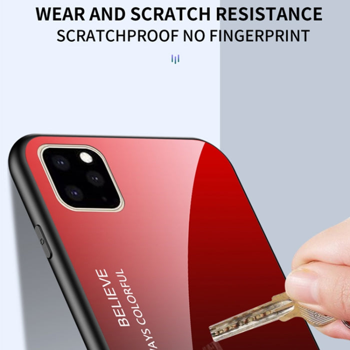 Estuche de vidrio de color degradado, For iPhone 11 Pro, For iPhone 11 Pro Max, For iPhone 11