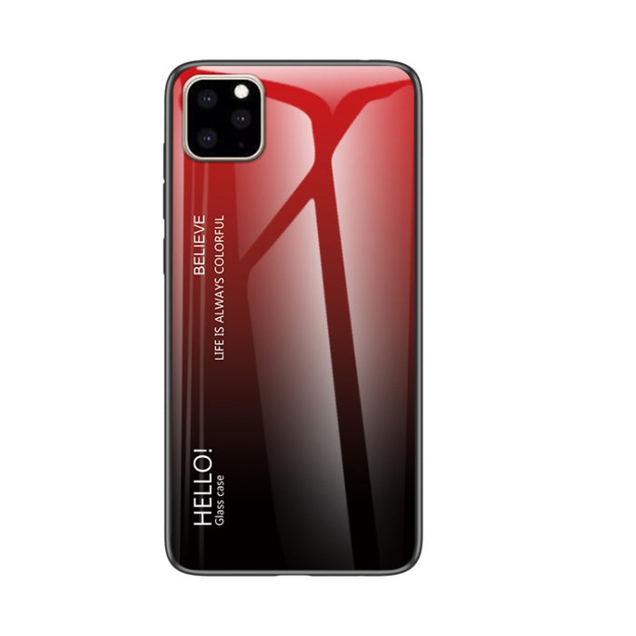 Estuche de vidrio de color degradado, For iPhone 11 Pro, For iPhone 11 Pro Max, For iPhone 11